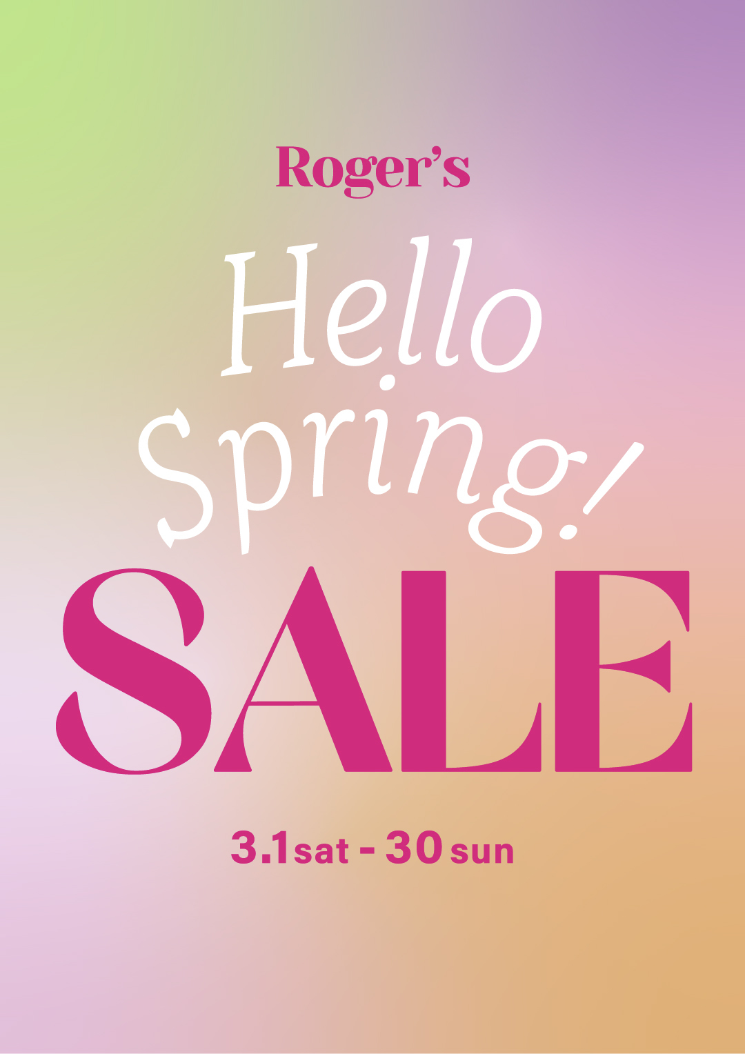 Hello Spring! SALE開催 